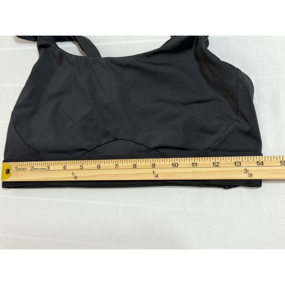Athleta Black Racerback Twist Back Sports Bra Yoga Gym Top